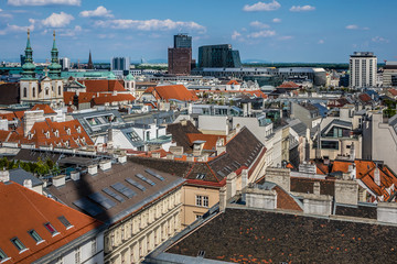 Fototapeta na wymiar View of Vienna from St. Stephen's Cathedral. Vienna, Austria.