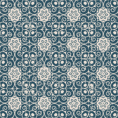 Seamless worn out vintage background 379_vintage round spiral flower kaleidoscope
