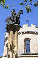 Fototapeta na wymiar Knights Templar Statue at Temple Church in London