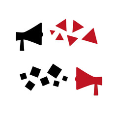 Loudspeaker red and black