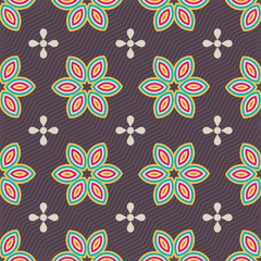 Fototapeta na wymiar Colorful ornament pattern vector tile