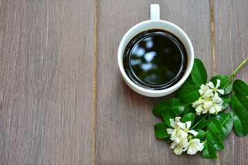 Black coffee at morning 