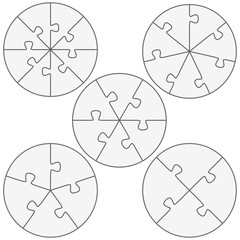 round puzzle templates