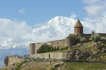 Fototapeta na wymiar The Khor Virap is an Armenian monastery , located in the Ararat