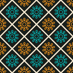 Colorful ornament pattern vector tile