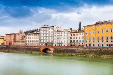 l'Arno à Florence, Toscane en Italie