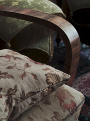 Obraz na płótnie Canvas Details of vintage pillow and armchair