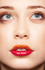 Naklejka premium perfect makeup on a model
