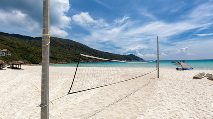 Volleyball Netz am Strand von Pulau Redang, Malaysia