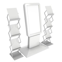 Trade show booth LCD TV stand.