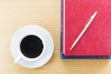 Coffee on a wood table