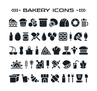 Set Of Bakery  Icons