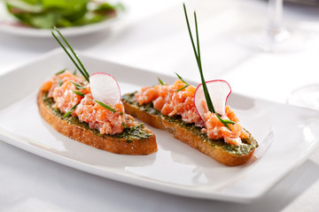 Salmon Bruschetta