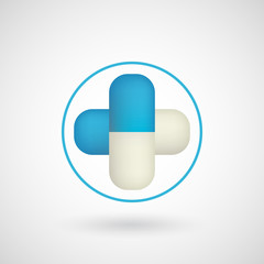 Medical pharmacy logo design template