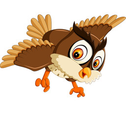 Obraz premium illustration of cute owl cartoon