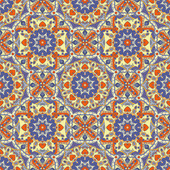 Seamless pattern. Decorative pattern in beautiful colors. Vector illustration