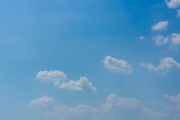 little lovely cloud in blue sky