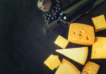 Different types of cheeses