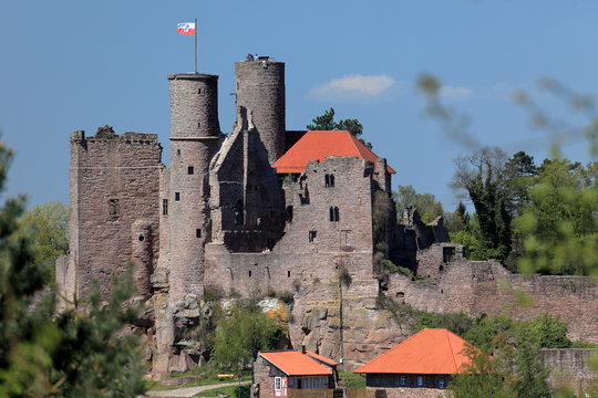 Die Burgruine Hanstein bei Bornhagen in Th&uuml;ringen