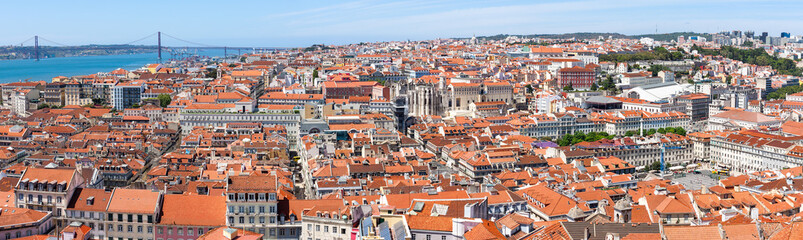 Naklejka na ściany i meble Lisbon Historical City Panorama, Portugal