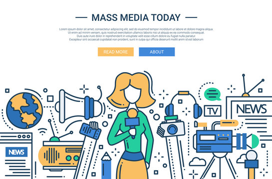Mass Media Today - line design website header