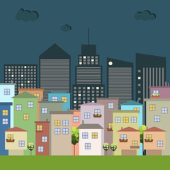 Colorful Houses. Real Estate Concept.