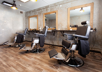Three workplaces for barbers