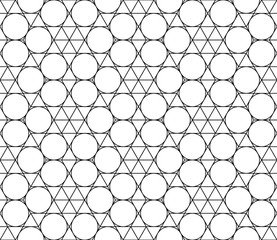 Obraz premium Vector modern seamless sacred geometry pattern, black and white abstract geometric background, subtle pillow print, monochrome retro texture, hipster fashion design