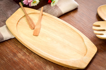 empty wood dish
