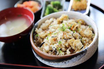 baked rice with scallop japanese food