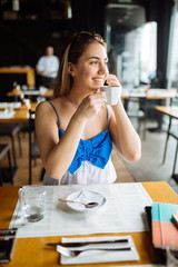 Beautiful woman talking on cell phone
