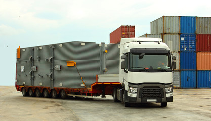 Heavy Transport Truck at the Port