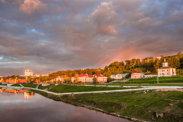 Obraz premium view of the cathedral in Smolensk, Russia.