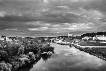 view of the cathedral in Smolensk, Russia.