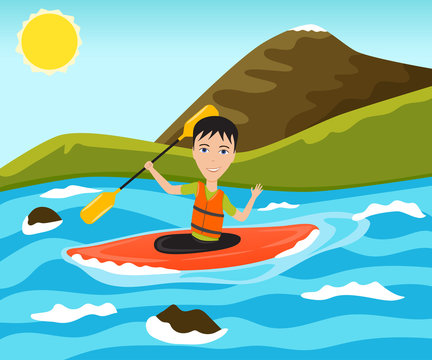 Rafting and kayaking sport