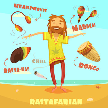 Rastafarian Character Illustration 
