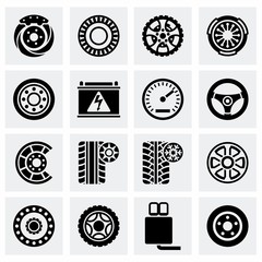Vector Car parts icon set