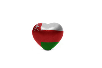 heart with national flag of oman