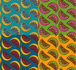 Seamless Pop art pattern set