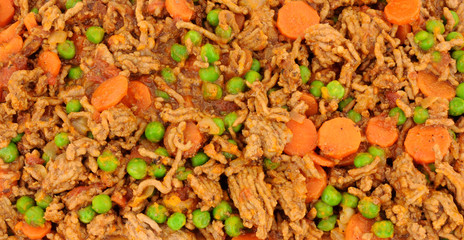 Fried Minced Beef And Vegetable Background