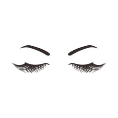 realistic eye lash vector