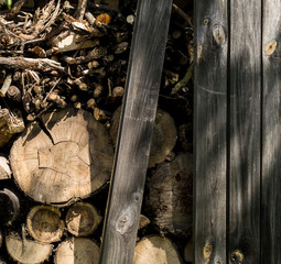 old wooden fence and wood