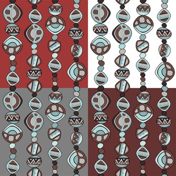 Seamless pattern with beads