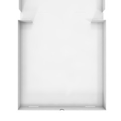 White blank pizza box isolated on white background. 3d illustration