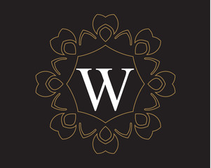 W Monogram Vintage Classic Letter Logo for Luxury  Business