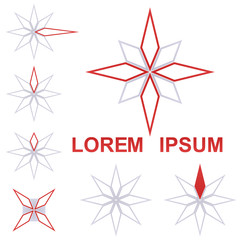 Fototapeta premium Star logo vector design set