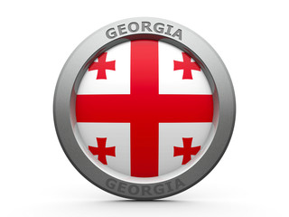 Obraz premium Icon - Flag of Georgia