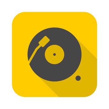 Vinyl icon with long shadow