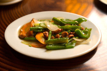 fried vegetables with cashews