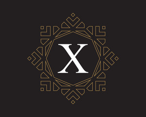 X Monogram Vintage Classic Letter Logo for Luxury  Business